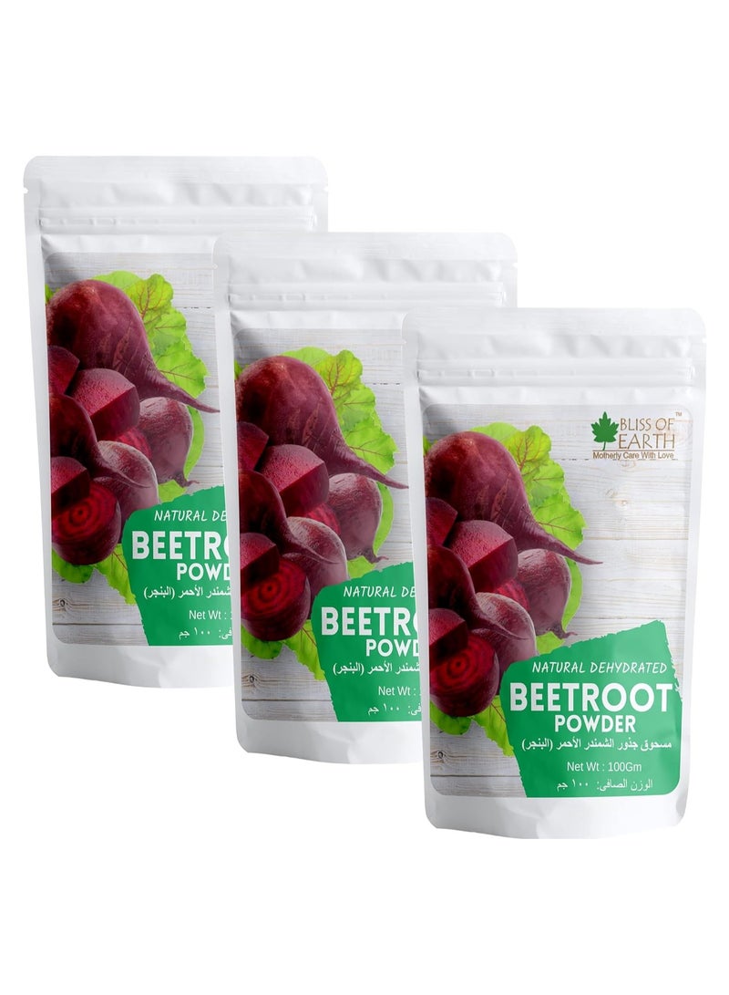 Bliss of Earth Red Beetroot Powder 100gm pack of 3 - Image 1