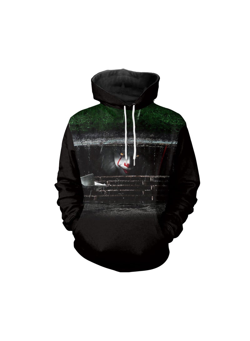 Loquat Horror 3D Digital Printed Pullover Hooded Sweater  - Image 1
