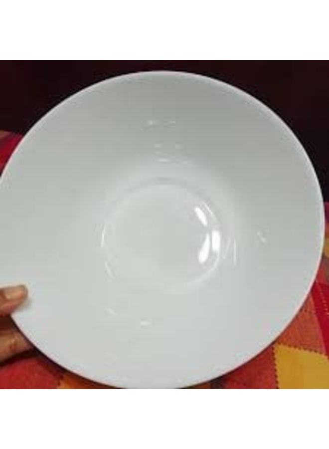 Luminarc large white salad bowl set for serving salads and food. - Image 2