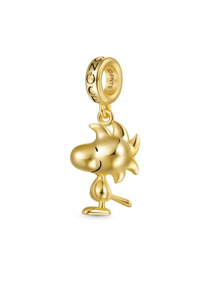 GNOCE Peanuts Standing Snoopy Pendant 925 Sterling Silver Beads Charms for Women and Girls Jewellery Gift for Fans (Woodstock) - Image 1