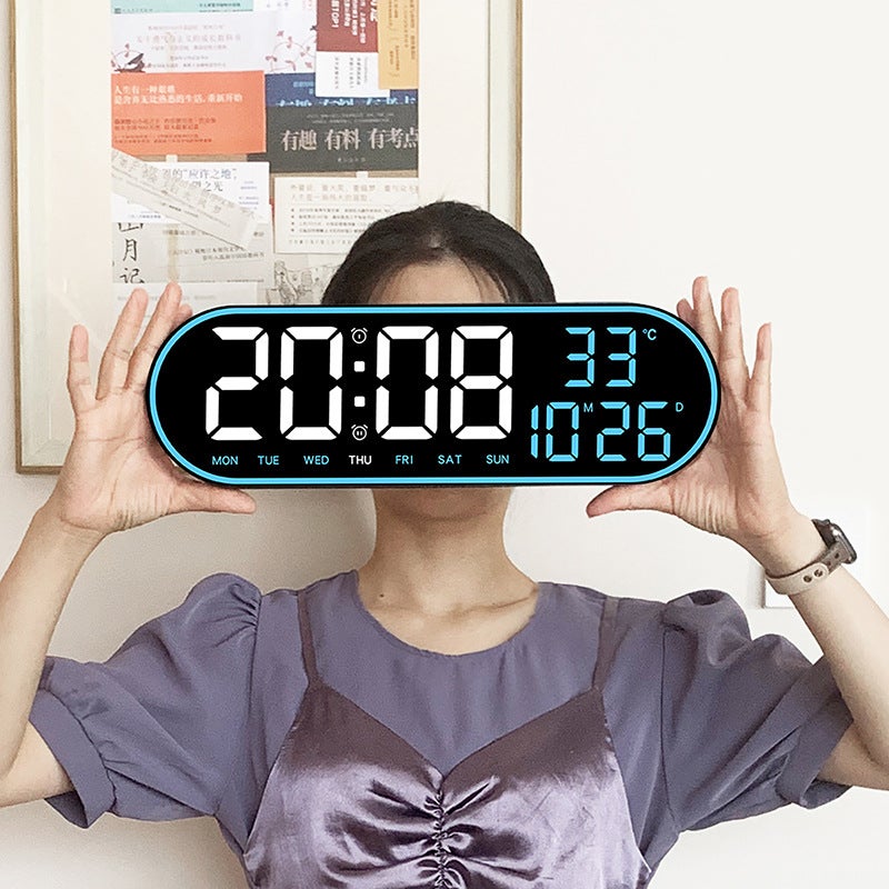 Simple Multifunctional Clock Living Room Wall Clock Home Decoration Digital Electronic Clock Mute Clock Multiple Sets Alarm Clock 8021 - Image 2