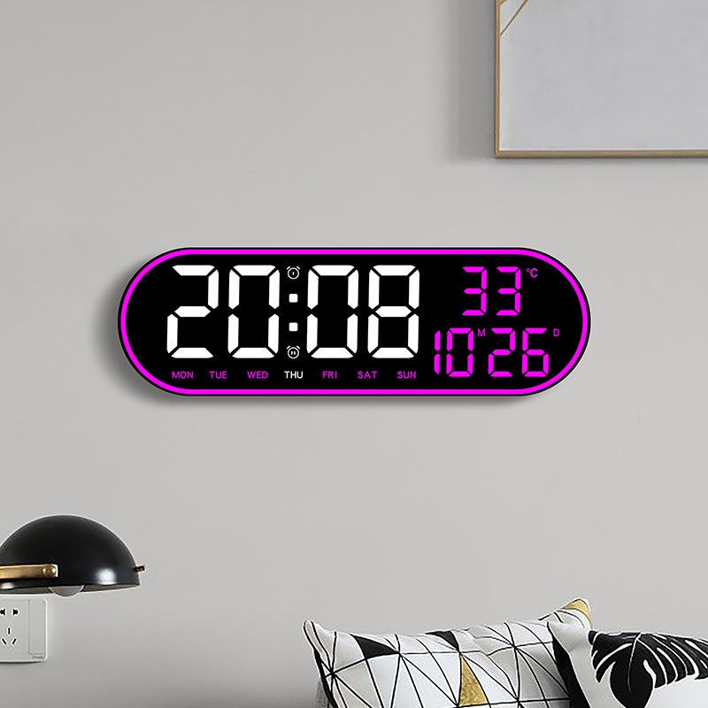 Simple Multifunctional Clock Living Room Wall Clock Home Decoration Digital Electronic Clock Mute Clock Multiple Sets Alarm Clock 8021 - Image 4