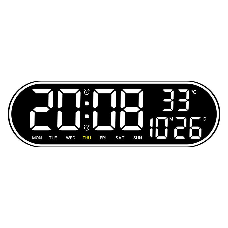 Simple Multifunctional Clock Living Room Wall Clock Home Decoration Digital Electronic Clock Mute Clock Multiple Sets Alarm Clock 8021 - Image 1