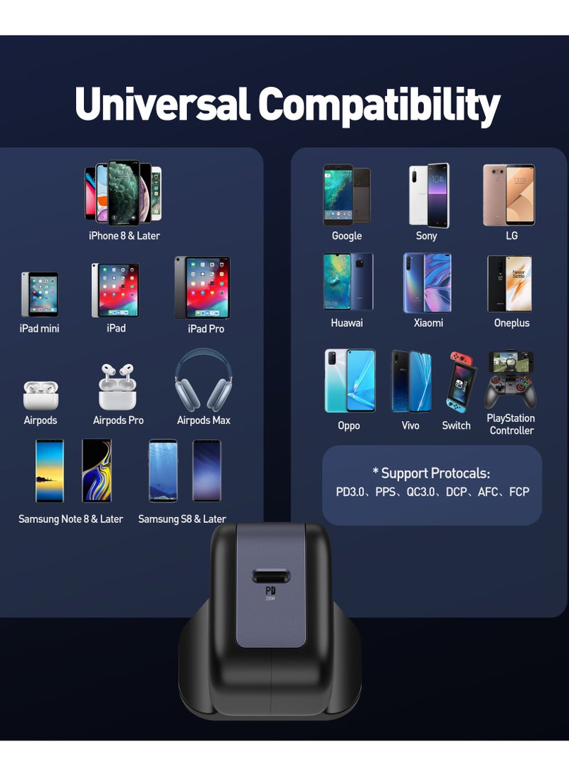 جودا شاحن جداري  جودا  بقوة 20 واط بمنفذ تايب سي – اسود شاحن سريع 20W ⚡ شاحن GaN 20W ⚡ شاحن جودا Type-C 🔌 شاحن USB Type-C 🔋 شاحن مدمج 📱 شاحن سريع للهواتف 📱ايفون⚡ محول  GaN سريع ⚡🔋شاحن للأجهزة المحمولة 📱💻شاحن للجهاز المحمول 📱🔋شاحن شحن سريع 20 وات ⚡💨شاحن للهواتف الذكية 📱📲شاحن للتابلت والساعات الذكية ⌚فيش  جودا للشحن السريع ⚡🔌 - Image 5