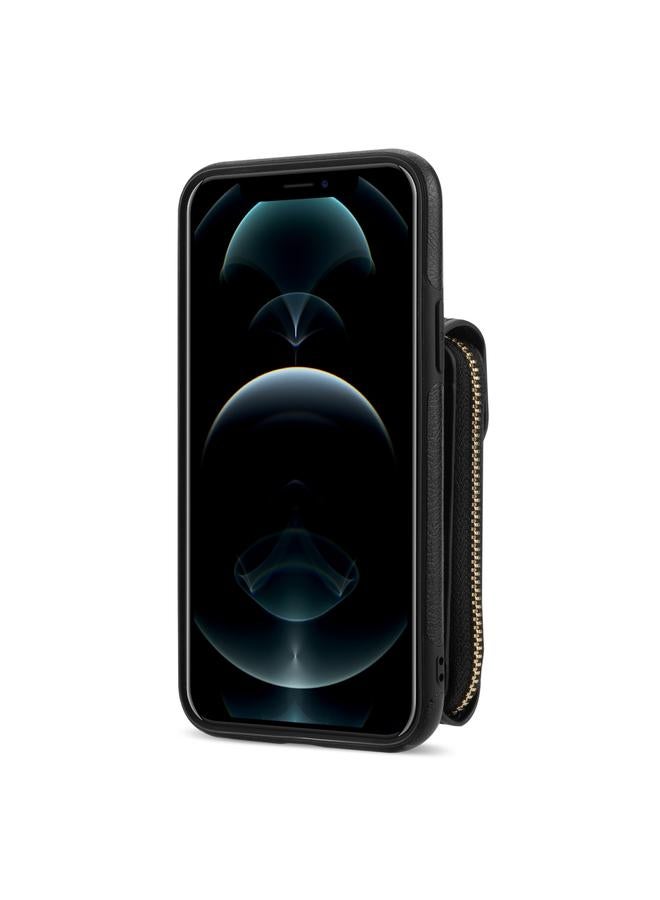 S-TOP Case For iPhone XS / X Zipper Hardware Card Wallet Phone Case - Image 3