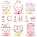ANGOLIO 12Pcs Floral Sweet Baby Shower Party Honeycomb Centerpieces Spring Easter Gifts Sweet Baby Is On Her Way Baby Girl Party Table Decoration Pink Floral Girl Decor for Baptism Gender Reveal - Image 2