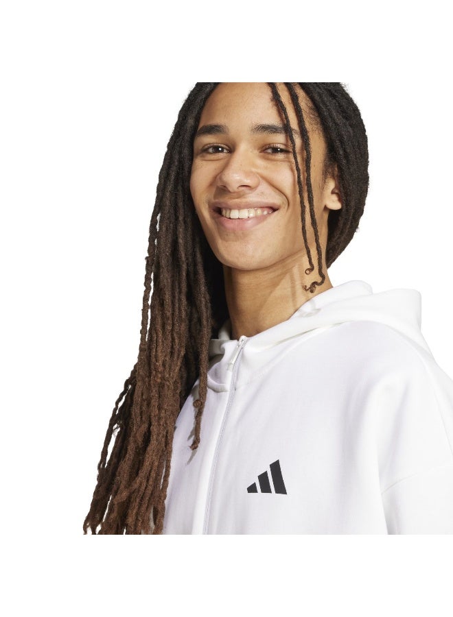 Adidas M Fi 3S Fz White Training Track Tops For Men XS  - Image 5