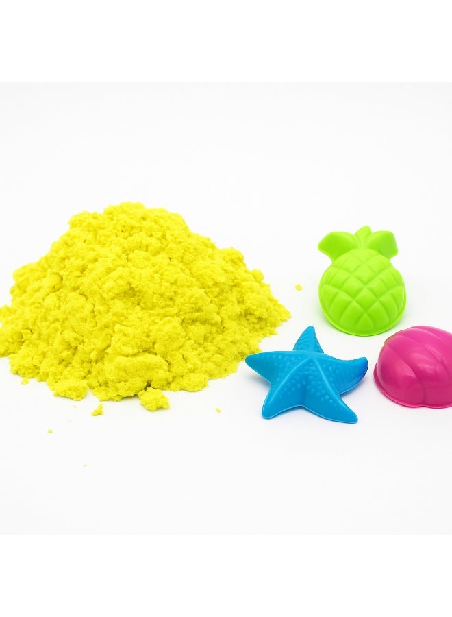 Colorful Magic Sand Box for Kids – 1 kg with Molds and Play Tools for Easy Shape Building - Image 3