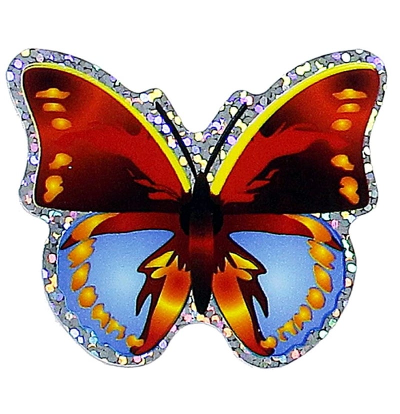 E Shopping Multi Colored Butterfly Stickers Charts Set of 3 Charts for School Projects Decoration Hobbies Scrapbooking Polyvinyl Chloride - Image 3