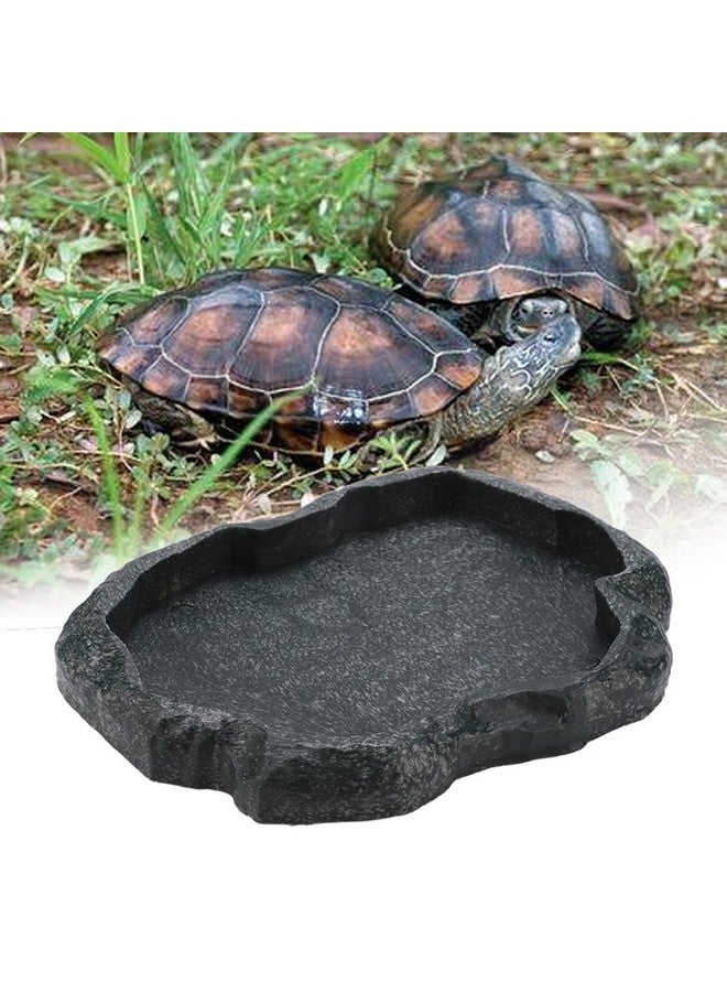 DAUERHAFT Reptile Food and Water Dish Feeder Bowl, Reptile Rock Food Dish for Tortoise Lizard Bearded Dragon Frog Leopard Gecko Snake (Emerald Black) - Image 5