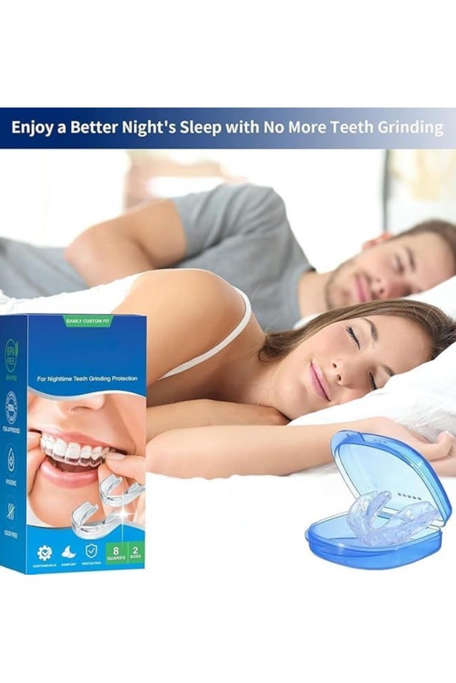 GlorySmile Night Mouth Guard for Teeth Grinding - 8-Pack Moldable Mouthguards to Reduce Teeth Grinding and Clenching While Sleeping - Custom Night Guards in 2 Sizes with 2 Travel Cases - Comfortable and Convenient for Nighttime Teeth Protection and Grinding - Image 3