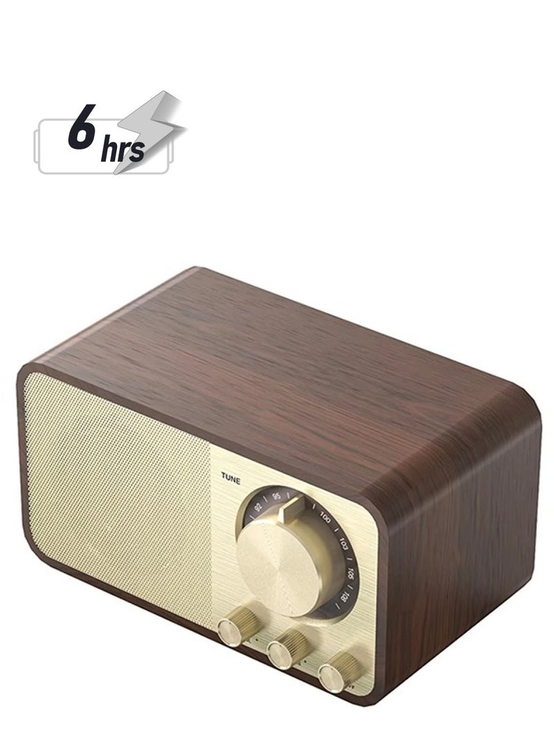 Nostalgic Bluetooth Speaker Bluetooth Sound Retro Classic Speaker Retro Radio Wireless Bluetooth 5.0 Wooden Portable Subwoofer - Image 1