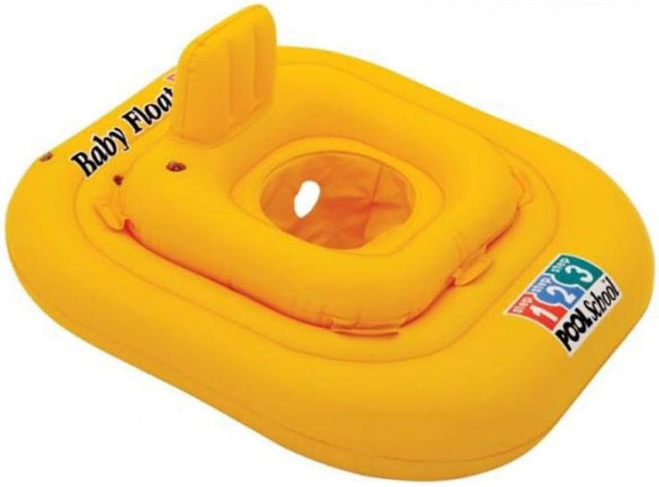 Intex Deluxe Inflatable Pool School Step 1 Baby Float - Yellow 79x79cm - Image 1
