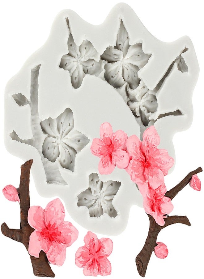 MINFEIDMS Plum Blossom Silicone Molds Tree Branch Fondant Chocolate Mold for Cake Decoration Cupcake Topper Chocolate Candy Gum Paste Polymer Clay - Image 1