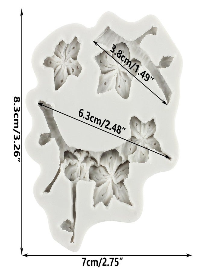 MINFEIDMS Plum Blossom Silicone Molds Tree Branch Fondant Chocolate Mold for Cake Decoration Cupcake Topper Chocolate Candy Gum Paste Polymer Clay - Image 2
