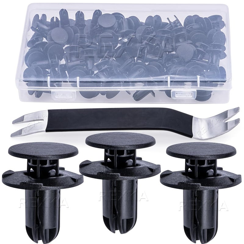 Rexka 51pcs Fender Liner Push-Type Retainer Clip Fastener for Hyundai Kia 86595-2T500 Accent,Azera,Elantra,Equus,Genesis,Ioniq,Kona,Santa Fe,Sonata,Tucson,Optima,Sedona - Trim Panel Body Remover - Image 1