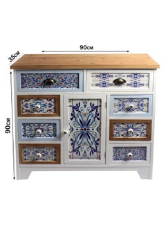 Living Cabinet with Drawer and  Doors Wooden Storage Cabinet for Home 90*90*35cm  - Image 2