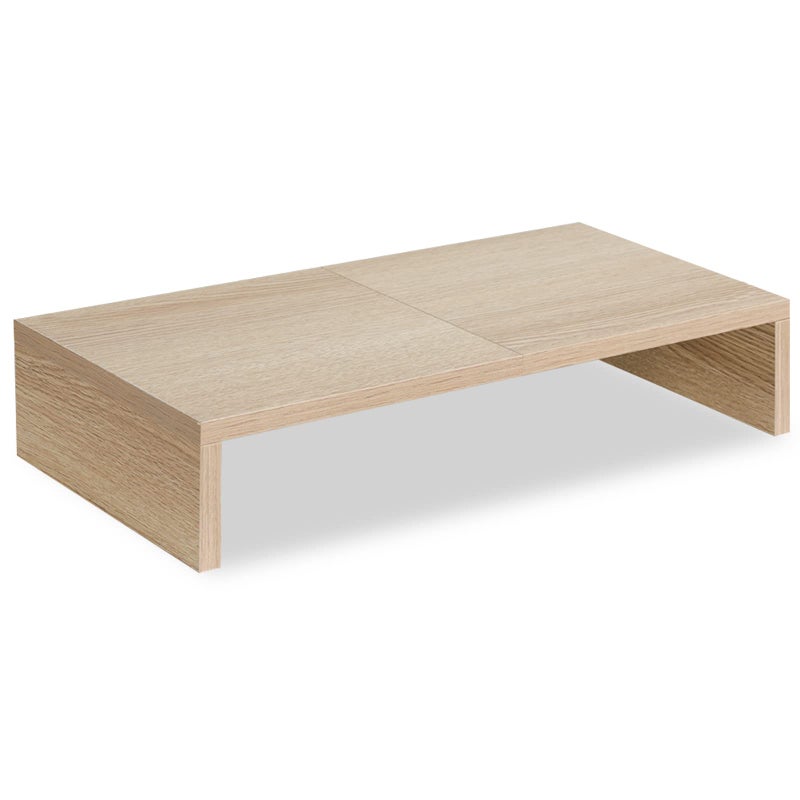 TEAMIX 20 Inch Wood Monitor Stand Riser, Wooden Desktop Stand for PC/TV/Laptop/Printer, Cozy Monitor Riser with Storage, Computer Stand Space-Saving - Image 1