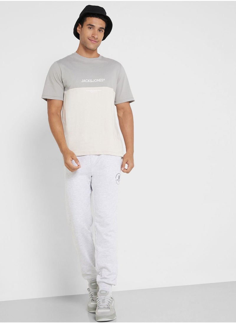 JACK & JONES - Colour Block Crew Neck T-Shirt - Image 1