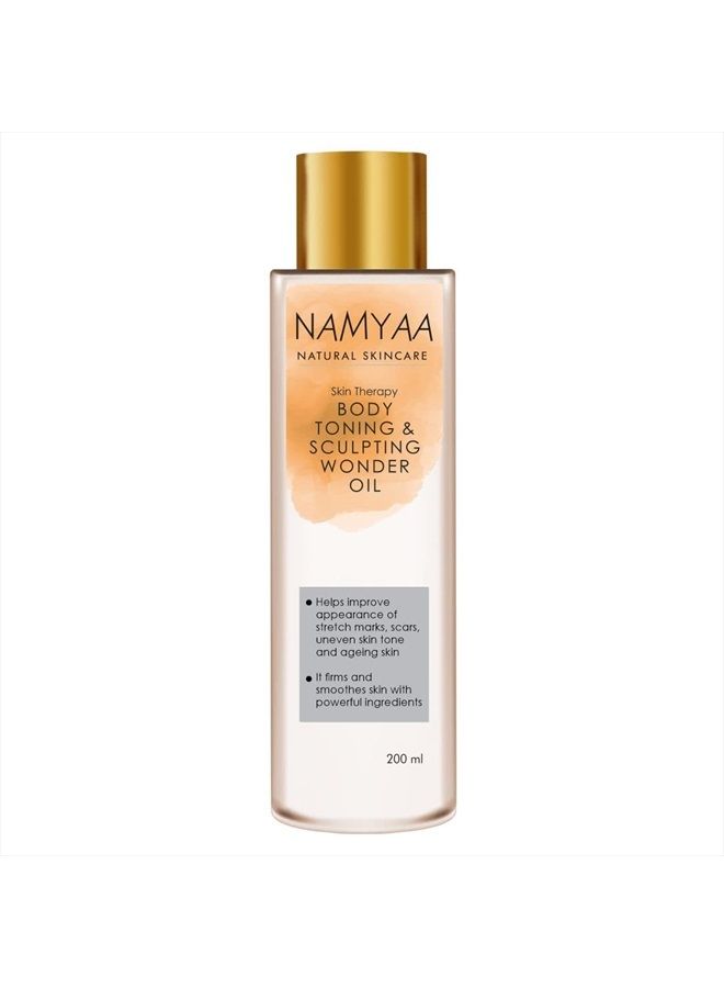 NAMYAA Natural Science Body Toning,Sculpting Wonder Oil For Scars,Stretch Mark,Ageing,Uneven Skin Tone,Firming,Nourishment, 200 Ml - Image 1
