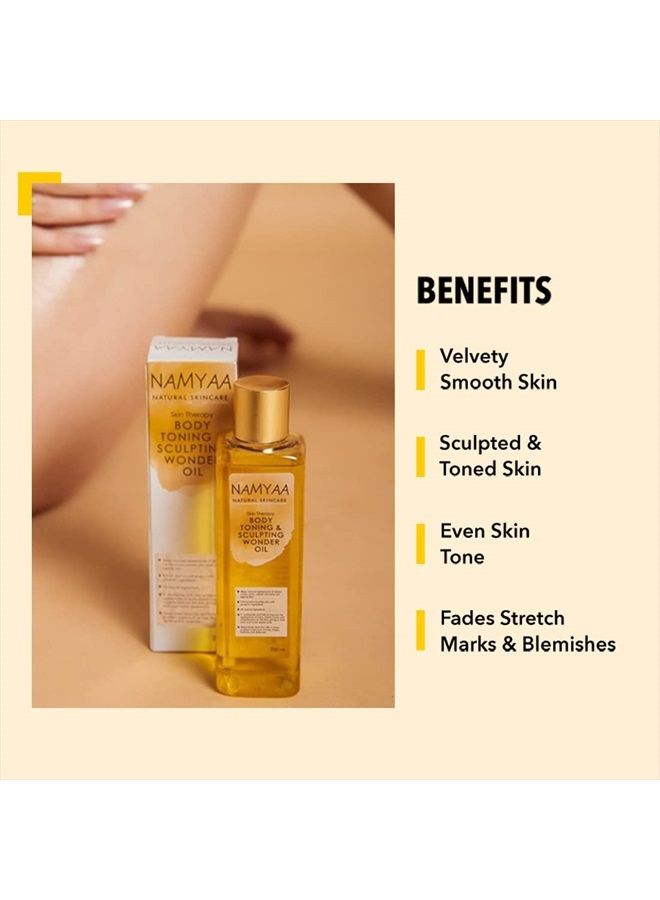 NAMYAA Natural Science Body Toning,Sculpting Wonder Oil For Scars,Stretch Mark,Ageing,Uneven Skin Tone,Firming,Nourishment, 200 Ml - Image 3