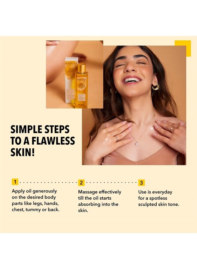 NAMYAA Natural Science Body Toning,Sculpting Wonder Oil For Scars,Stretch Mark,Ageing,Uneven Skin Tone,Firming,Nourishment, 200 Ml - Image 4