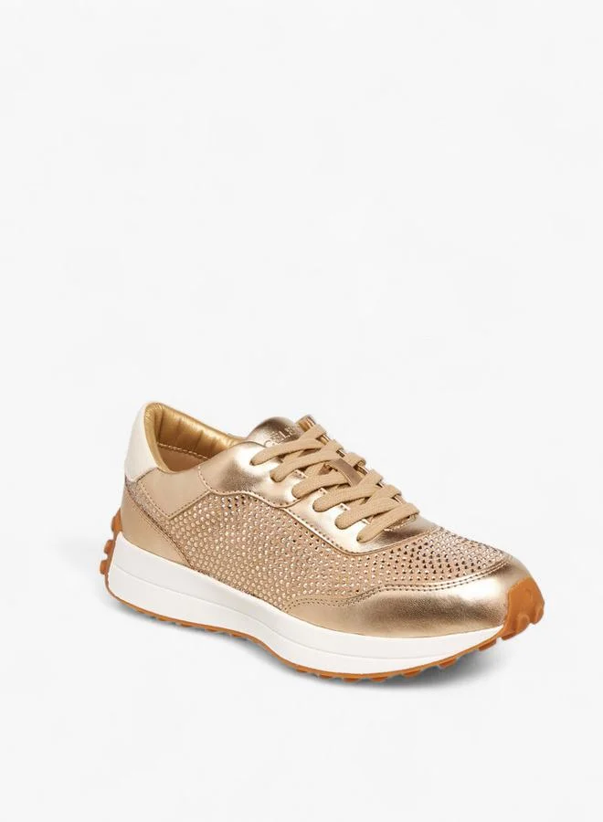سيليست Women's Embellished Lace-Up Sneakers