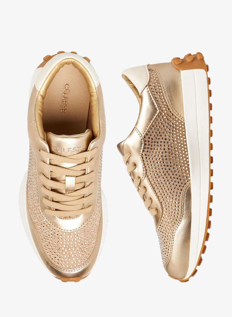 Celeste Women's Embellished Lace-Up Sneakers - Image 3