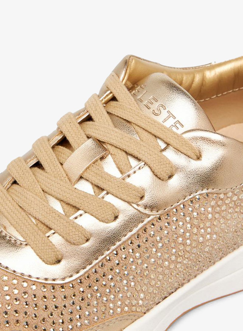 Celeste Women's Embellished Lace-Up Sneakers - Image 4