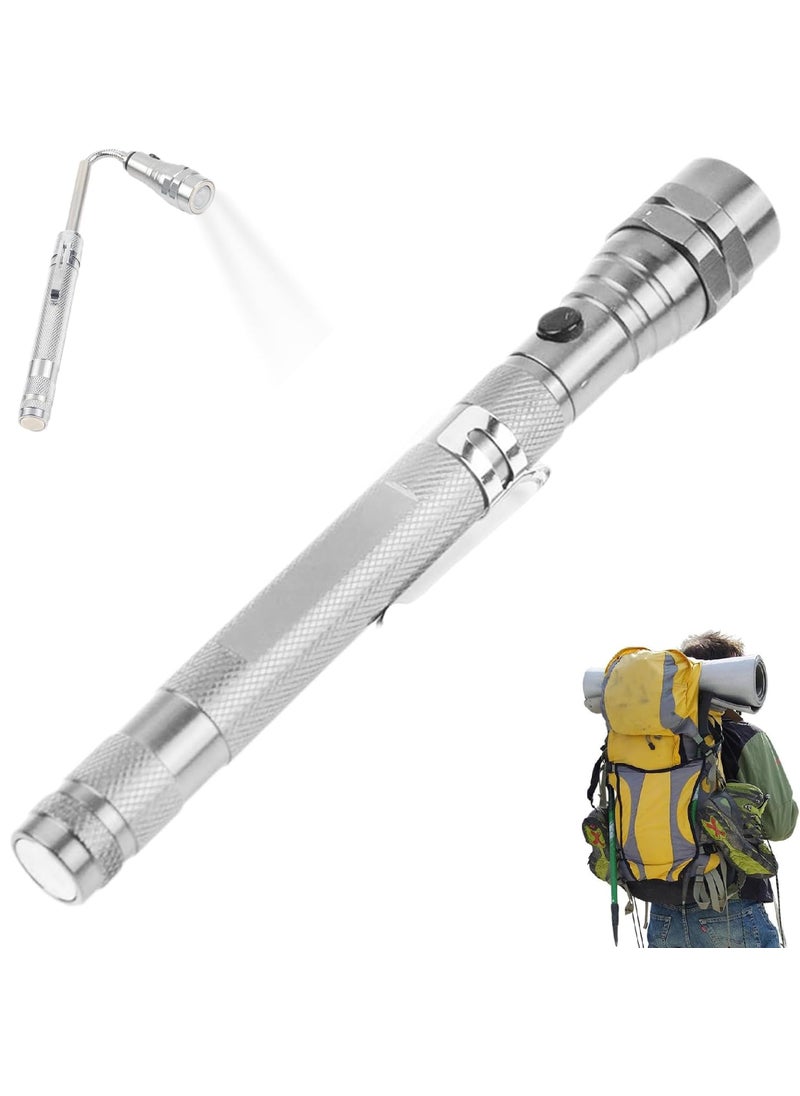Openja Openja 360 Flexible Extendible Head 3 LED Torch with Scratch Resistant Diamond Body Magnetized Head Base Telescoping Flashlight Magnetic Pick Up Tool Lamp Pen Light  - Image 1