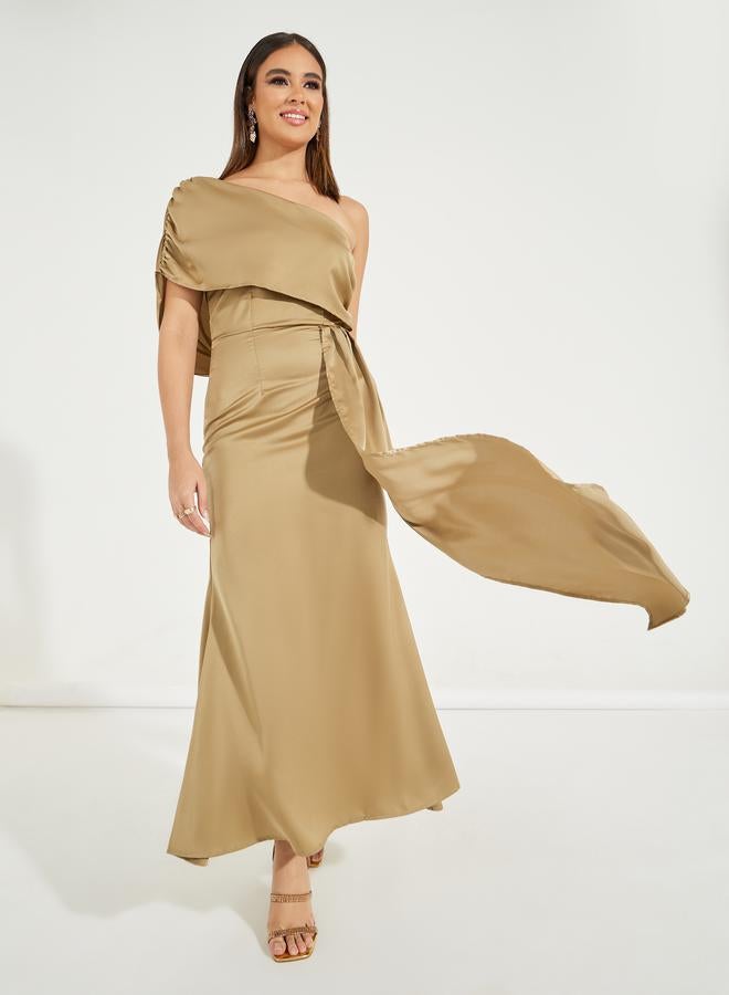 Styli Satin One-Shoulder Dress  - Image 1