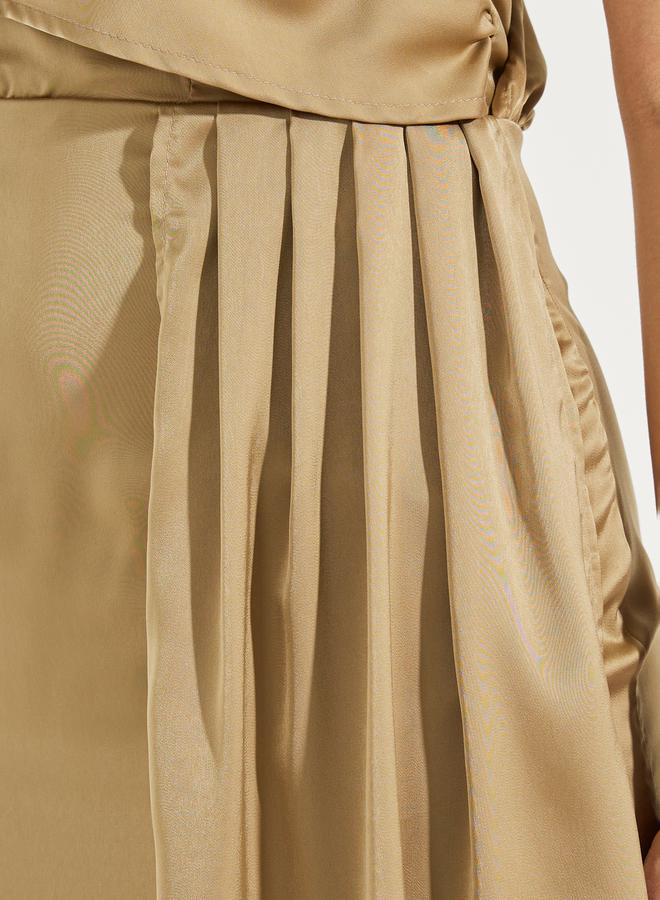 Styli Satin One-Shoulder Dress  - Image 3