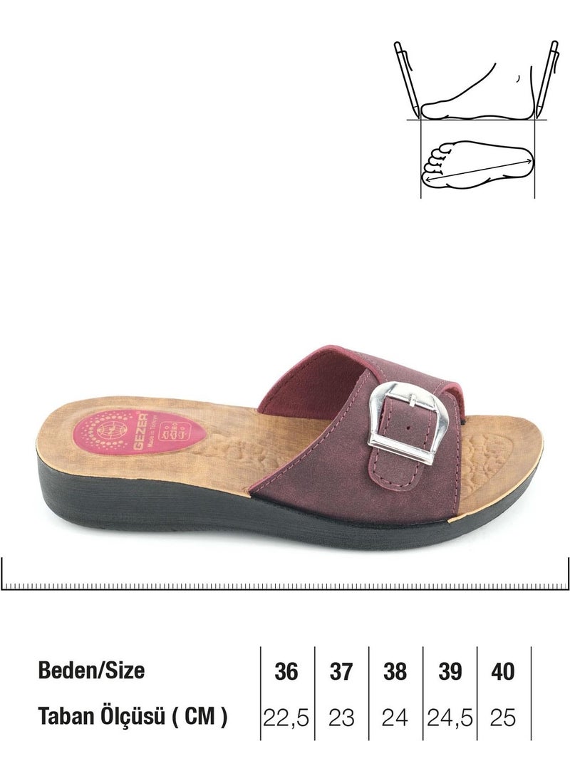 Gezer - Women's Summer Faux Leather Single Buckle Adjustable Comfortable Sole Daily Slippers - Image 1