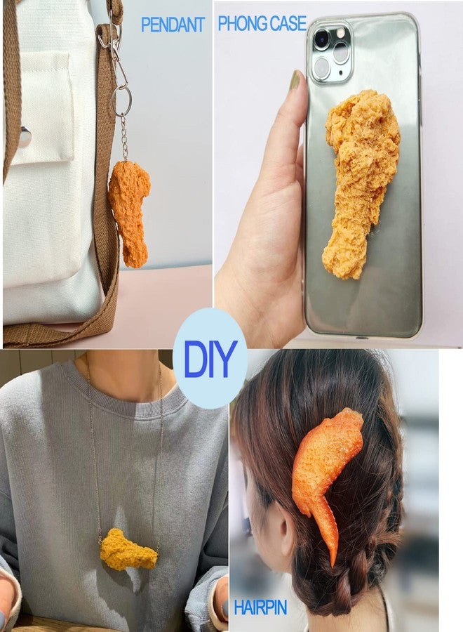 Laugwey Kids Kitchen Play Food Set,Fake Fried Chicken Legs,Simulated Chicken Wings,Children Kitchen Toy Decoration,Restaurant Window Display Props,Fake Fried Chicken Food Model Set - Image 4