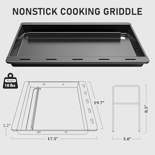Utheer Ceramic Full Size Griddle Insert for Weber Spirit I & II 200 Series E-210 E-220 S-210 S-220, Spirit 200/300 (2025), Replacement for Weber 7637– Nonstick, Easy Clean, Even Heat for Outdoor BBQ - Image 2