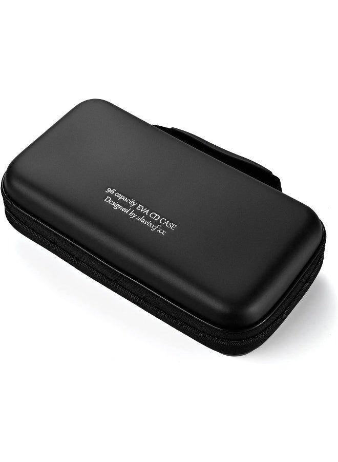 LIOVODE LIOVODE DVD Case, 96 Capacity EVA CD Case Holder Storage Organizer Portable Protective DVD Wallet Holder for Car  - Image 1