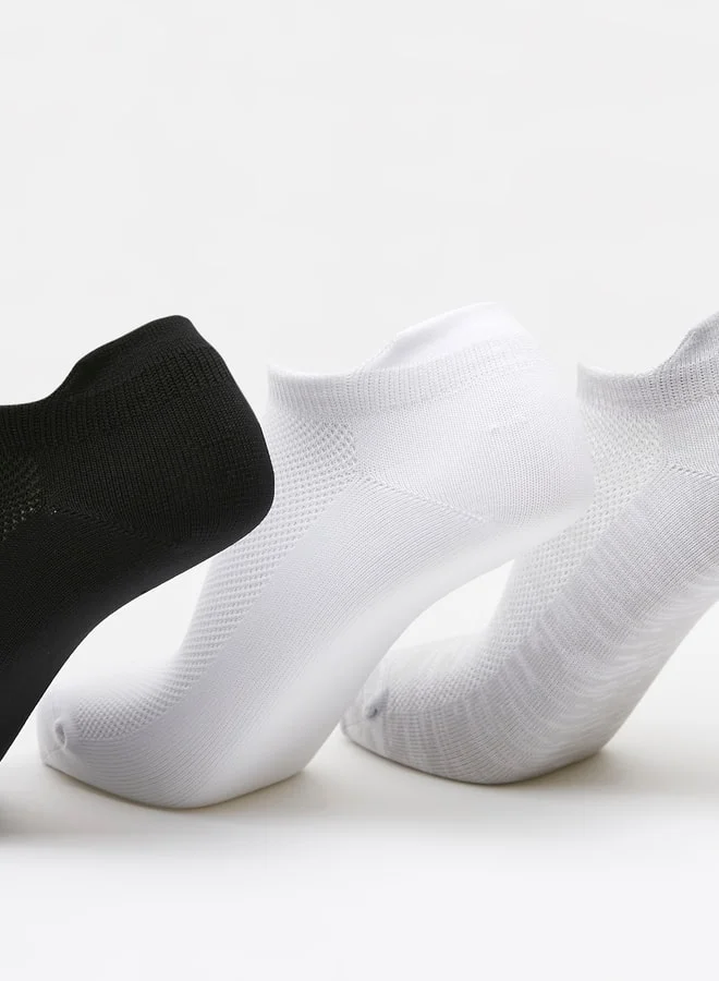 Dash Women's Textured Ankle Length Sports Socks - Set of 3