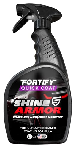 SHINE ARMOR Fortify Quick Coat - 24oz Ceramic Waterless Detailer Spray | 3-in-1 Wash, Wax & Nano-Ceramic Coating | Mirror Shine, Zero Streaks, No Dust Residue | 6-12 Month Protection | Made in USA - Image 1
