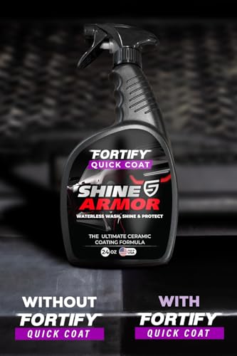 SHINE ARMOR Fortify Quick Coat - 24oz Ceramic Waterless Detailer Spray | 3-in-1 Wash, Wax & Nano-Ceramic Coating | Mirror Shine, Zero Streaks, No Dust Residue | 6-12 Month Protection | Made in USA - Image 4