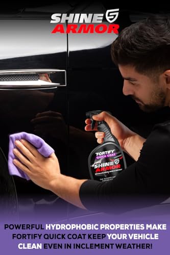 SHINE ARMOR Fortify Quick Coat - 24oz Ceramic Waterless Detailer Spray | 3-in-1 Wash, Wax & Nano-Ceramic Coating | Mirror Shine, Zero Streaks, No Dust Residue | 6-12 Month Protection | Made in USA - Image 5