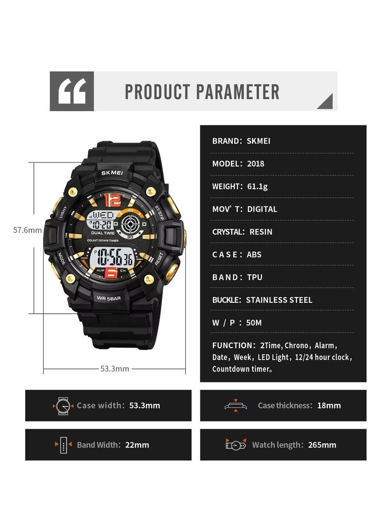 SKMEI - SKMEI 2018 Sport Digital Watch For Men - Image 1
