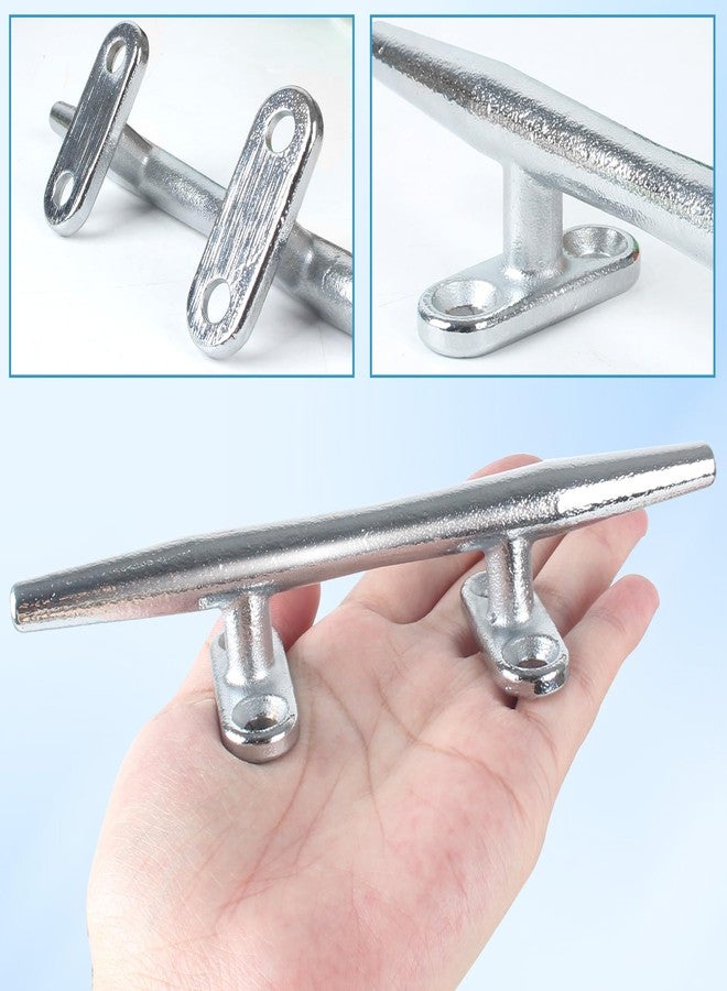 VEITHI 6 inch Chromium-Plated Boat Cleat 2 Pack, Boat Dock Cleats Open Base, Boat Cleats-Dock Cleat, Dock Cleats with Fasteners, Rope Cleat for Tying up Boats,Marine Decor - Image 4