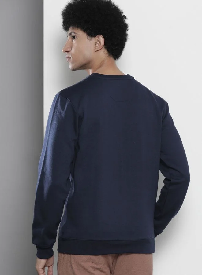 The Indian Garage Co  The Indian Garage Co Men Regular Fit Solid Crew Neck Full Sleeves Sweatshirt  | Best Price UAE