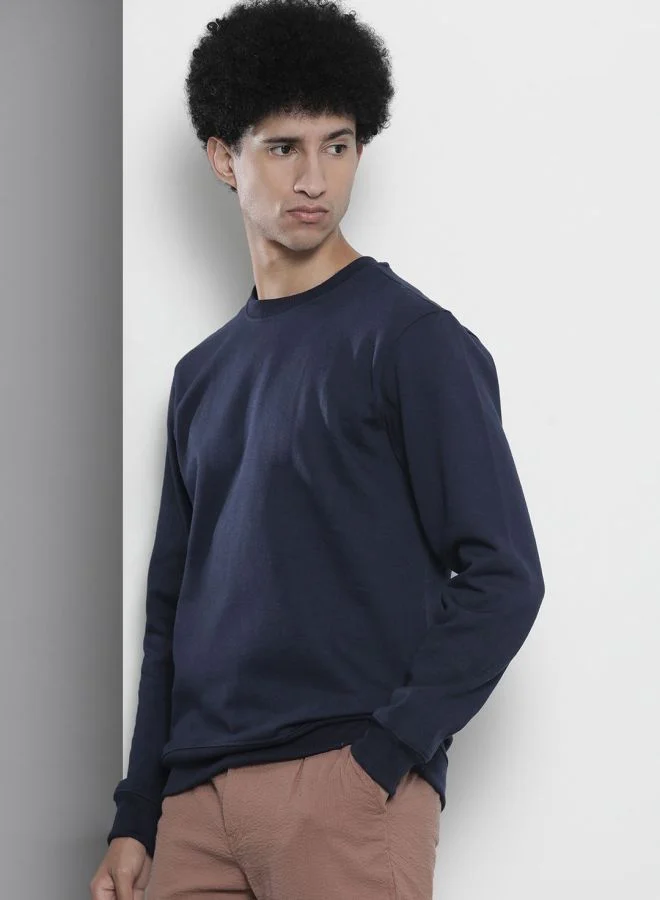 The Indian Garage Co  The Indian Garage Co Men Regular Fit Solid Crew Neck Full Sleeves Sweatshirt  | Best Price UAE
