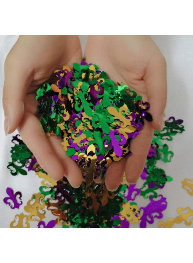 CupaPlay 1400Pcs Mardi Gras Confetti Decorations Carnival Birthday Party Supplies Favors Table Decor - Image 3