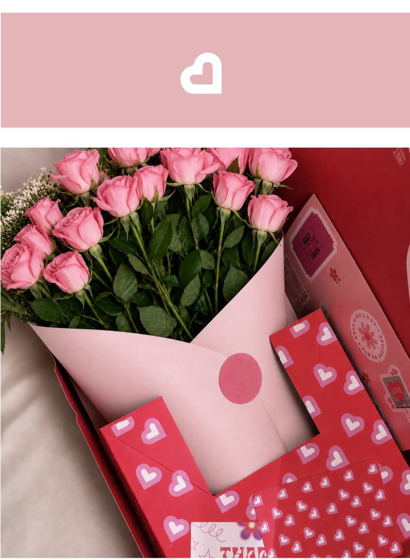 Set of 12 boxes for flowers, gifts, cakes, and party favors—designed with love. (Includes 12 boxes, 12 dividers, and 12 cards; 36 pieces in total). - Image 5