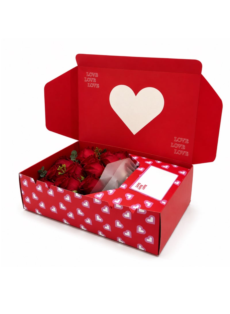 Set of 12 boxes for flowers, gifts, cakes, and party favors—designed with love. (Includes 12 boxes, 12 dividers, and 12 cards; 36 pieces in total). - Image 1