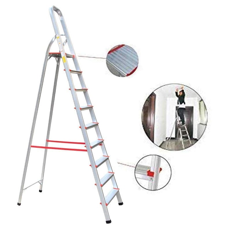MAFRA سلم منزلي من الألمنيوم مافرا 9 خطوات - Image 2