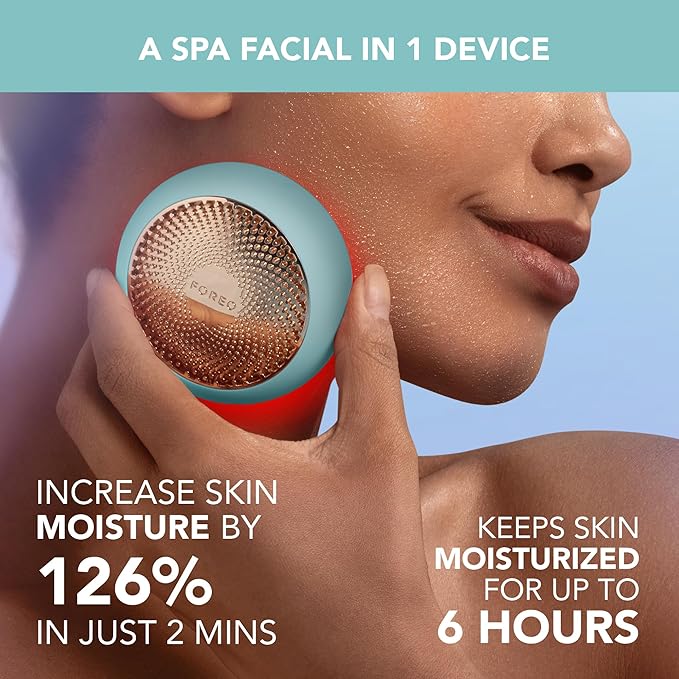 FOREO UFO 35in1 Full Facial LED Mask Treatment Deep Moisturiser Anti Aging Face Mask Beauty Thermotherapy Cryotherapy Face Massager Arctic Blue - Image 2