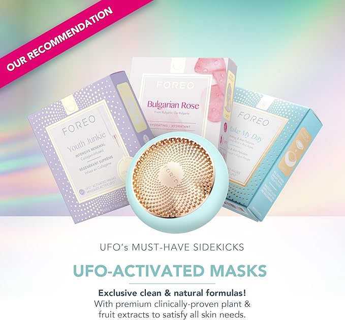 FOREO UFO 35in1 Full Facial LED Mask Treatment Deep Moisturiser Anti Aging Face Mask Beauty Thermotherapy Cryotherapy Face Massager Arctic Blue - Image 4